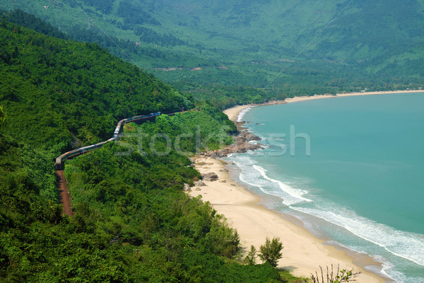 Lang Co beach, Hue, train, railway Stock photo © xuanhuongho