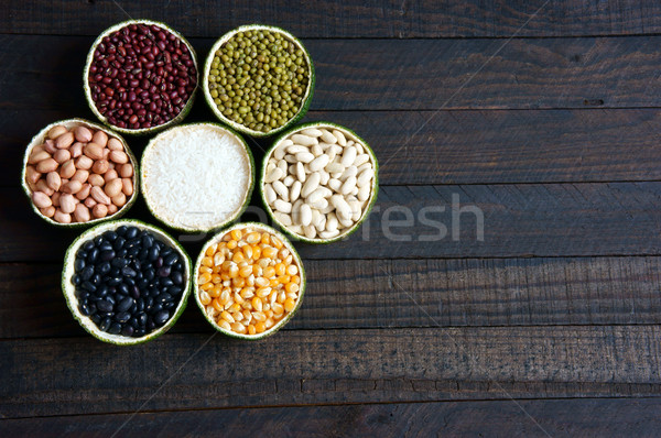 Gabonafélék egészséges étel rost fehérje gabona antioxidáns Stock fotó © xuanhuongho
