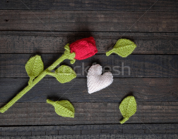 valentine background, heart, Valentines day, gift, handmade Stock photo © xuanhuongho