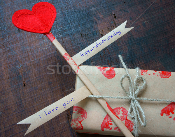 Valentijn dag 14 Rood hart liefde Stockfoto © xuanhuongho
