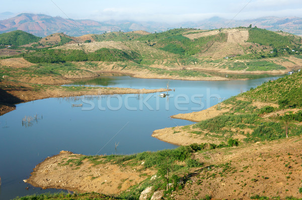 Vietnam landscape, mountain, bare hill, deforestation Stock photo © xuanhuongho