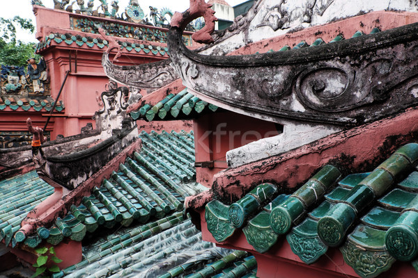 Telhado templo chinês estilo impressão brilhante Foto stock © xuanhuongho