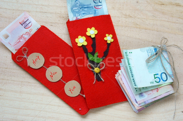 Вьетнам красный конверт удачливый деньги привычка Сток-фото © xuanhuongho