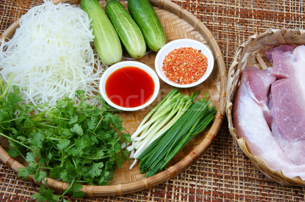 Comida terreno carne delicioso popular Foto stock © xuanhuongho