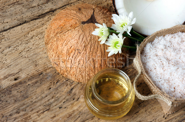 Coco petróleo orgánico cosméticos naturaleza Foto stock © xuanhuongho