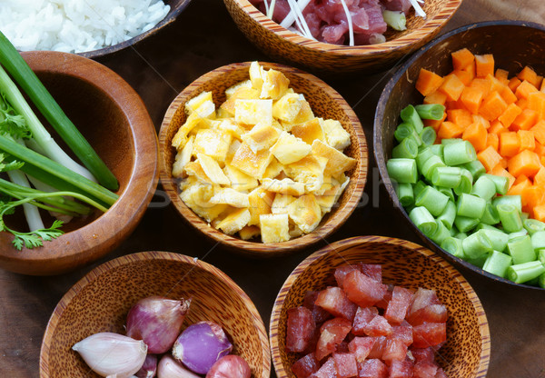 Vietnamese food, fried rice, Asian eating Stock photo © xuanhuongho