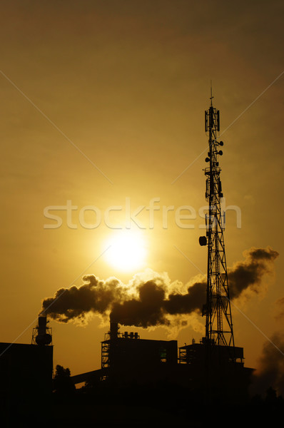 Polluted environment from factory in industrial zone Stock photo © xuanhuongho