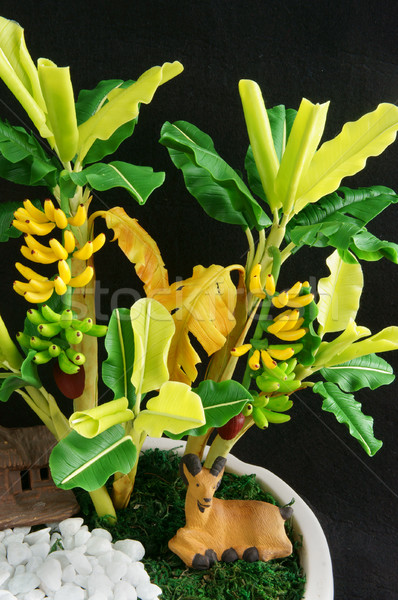 Banana árvore argila feito à mão produto arte Foto stock © xuanhuongho