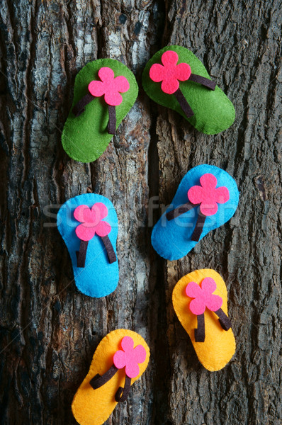 Stock photo: Be yourself, confident, handmade sandals