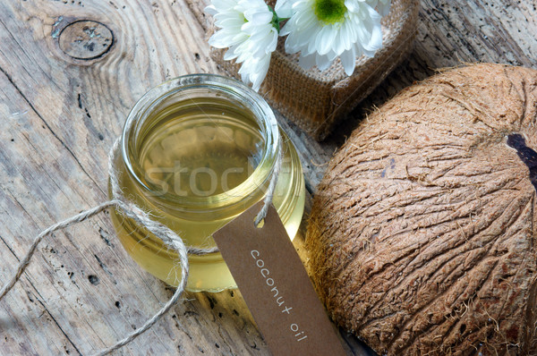 Nucă de cocos ulei organic cosmetic natură Imagine de stoc © xuanhuongho