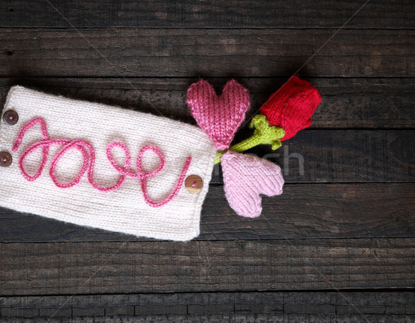 Stock photo: valentine background, heart, Valentines day, gift, handmade