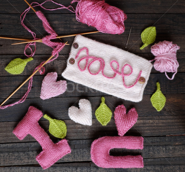 valentine background, heart, Valentines day, gift, handmade Stock photo © xuanhuongho