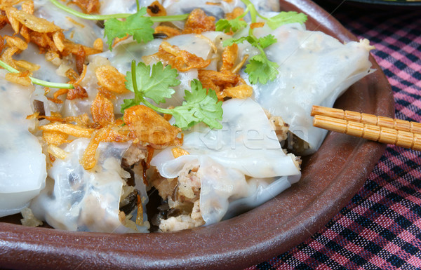 Vietnamese food, Rice noodle roll Stock photo © xuanhuongho