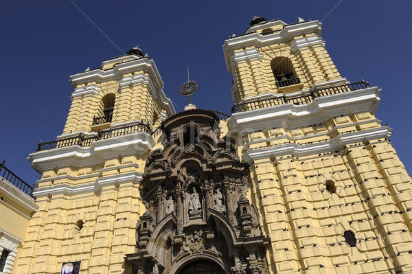 San Francisco klasztor centralny lima Peru niebo Zdjęcia stock © xura