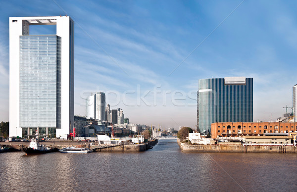 Buenos Aires Argentyna most Cityscape domów współczesny Zdjęcia stock © xura