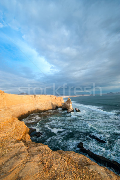 Cathedral Rock Formation, Peruvian Coastline, Rock formations at Stock photo © xura