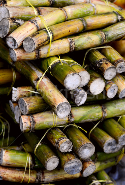 close up photo of a stack of sugar cane sticks  Stock photo © xura