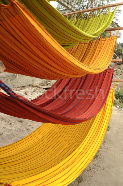 Hammocks, market place in Ecuador Stock photo © xura