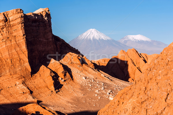 Volcanoes Licancabur and Juriques, Atacama, Chile Stock photo © xura