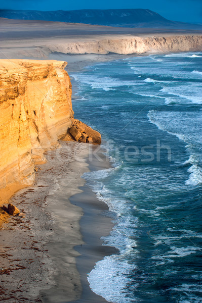 Peruvian Coastline, Rock formations at the coast, Paracas Nation Stock photo © xura
