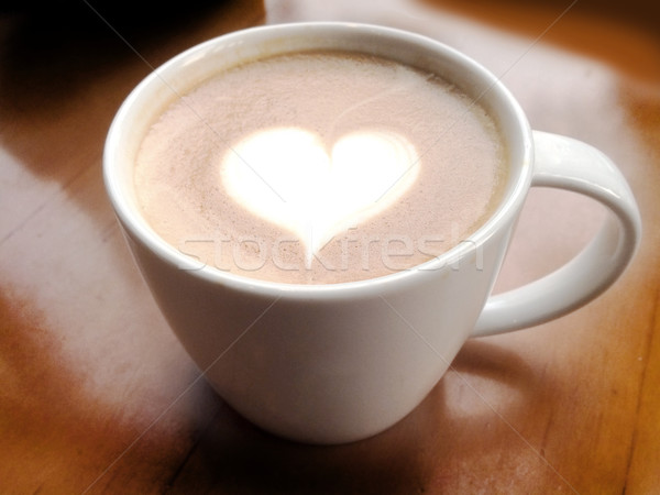 cup of latte art coffee Stock photo © yanukit