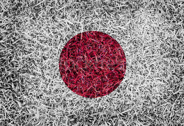 Japan Flag color grass texture background Stock photo © yanukit