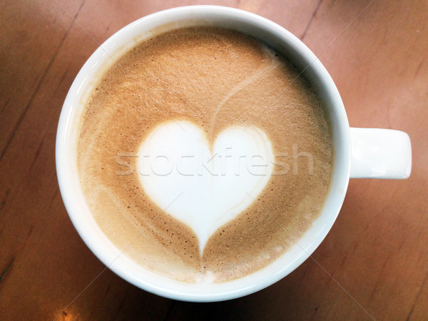 cup of latte art coffee Stock photo © yanukit