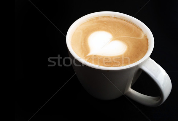 Cup of latte art coffee heart symbol Stock photo © yanukit