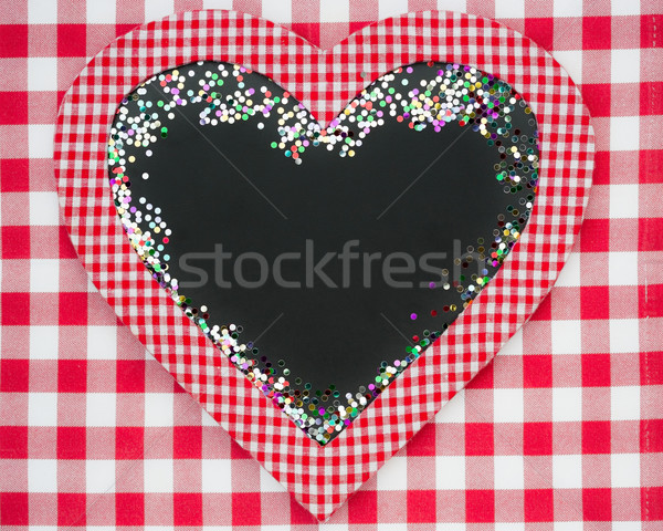 Card blank in heart shape with confetti Stock photo © Yaruta