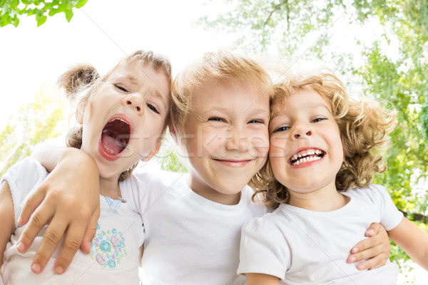 Vedere portret amuzant copii fericit Imagine de stoc © Yaruta