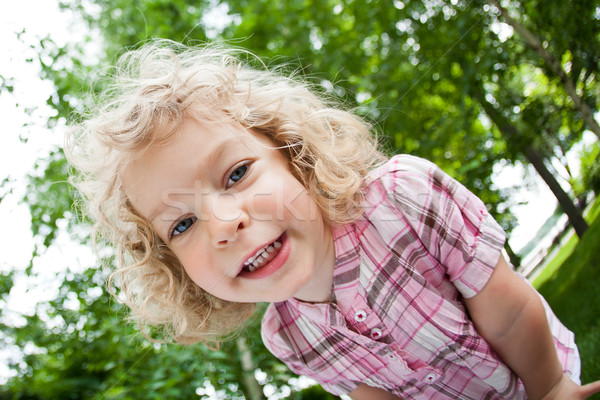 Ritratto sorridere bambino view piedi Foto d'archivio © Yaruta