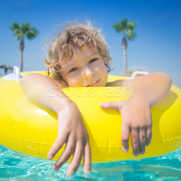 çocuk yüzme havuzu mutlu oynama yaz Stok fotoğraf © Yaruta