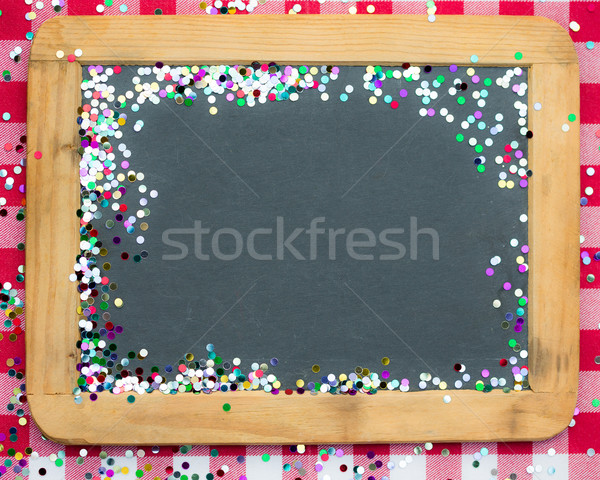 Stockfoto: Christmas · frame · confetti · Blackboard · winter · vakantie