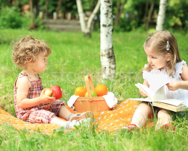 Stock foto: Picknick · Park · Kinder · Sommer