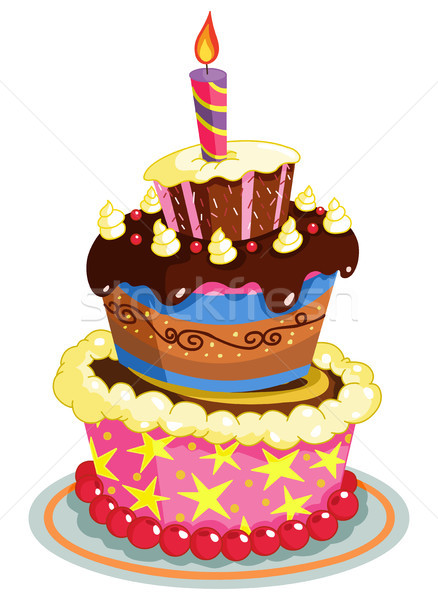 Birthday cake Stock photo © yayayoyo