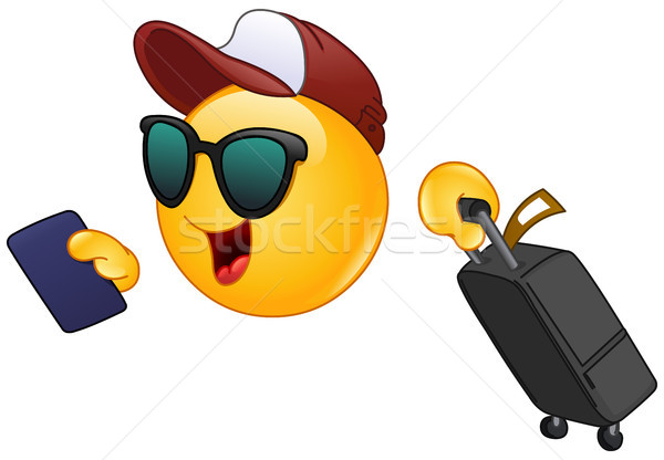 Air traveler emoticon Stock photo © yayayoyo