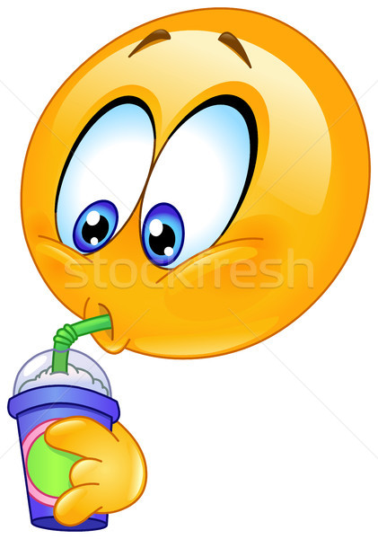 Potável soda emoticon descartável copo água Foto stock © yayayoyo