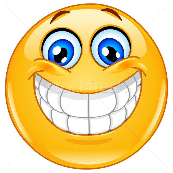 Big smile emoticon Stock photo © yayayoyo