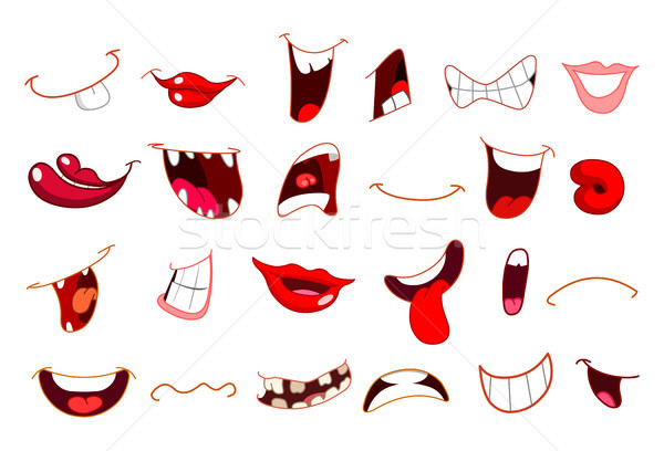 Stock photo: Cartoon mouths