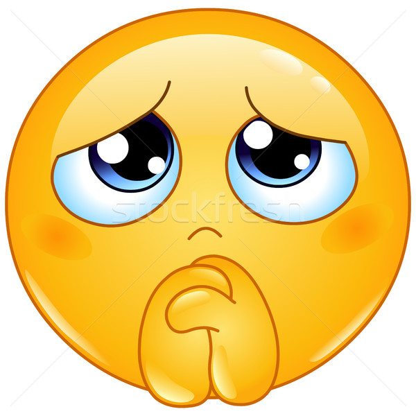 Emoticon sorrir cara criança engraçado Foto stock © yayayoyo