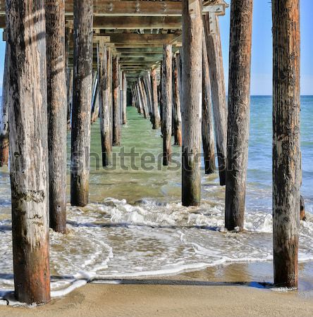 Under The Boardwalk Down by the Sea. Stock photo © yhelfman