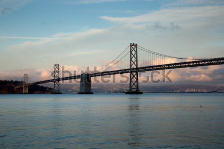 Bay Bridge from Pier 14, San Francisco, Sunset Stock photo © yhelfman