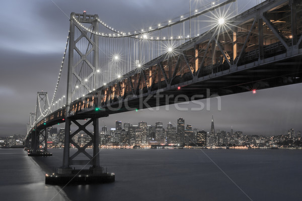 Dusk over Oakland-San Francisco Bay Bridge and San Francisco Skyline, California Stock photo © yhelfman