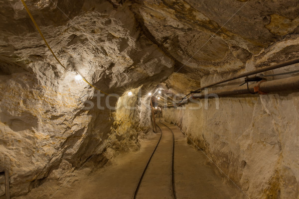 Wewnątrz kopalni czarny diament atlas parku Zdjęcia stock © yhelfman