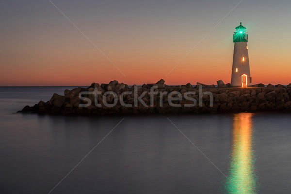 Breakwater (Walton) Lighthouse Reflections. Stock photo © yhelfman