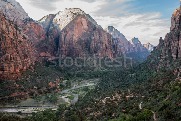 Zion Main Canyon from Angels Landing Trail, Zion National Park, Utah, USA Stock photo © yhelfman