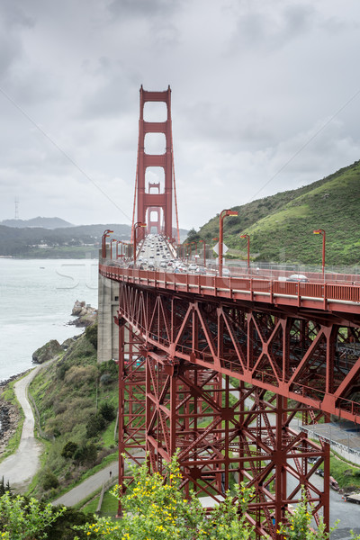Золотые Ворота Сан-Франциско Калифорния точки воды облака Сток-фото © yhelfman