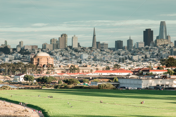 Domaine San Francisco Skyline bureau nuages bâtiment [[stock_photo]] © yhelfman