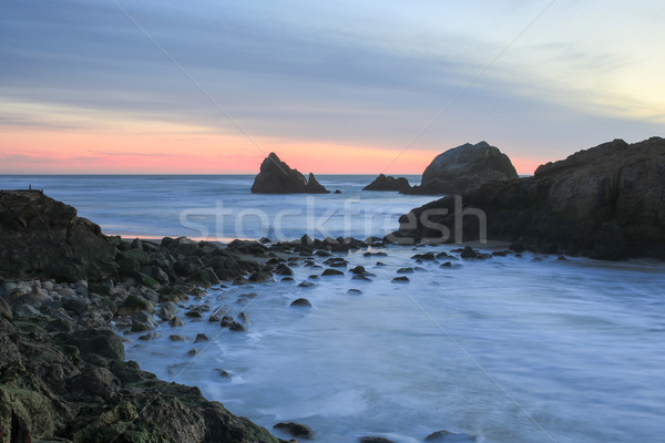 Pacific Ocean Sunset, Sutro Baths, San Francisco, California Stock photo © yhelfman