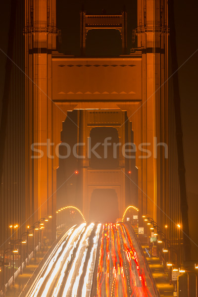 Heavy Traffic Night at the Golden Gate Bridge Stock photo © yhelfman